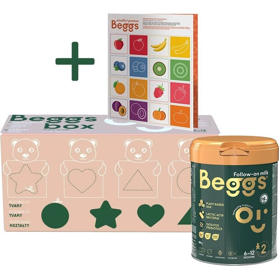 Beggs 2 milk tracker, Beggs box+ pexeso 3×800 g, milk tracker