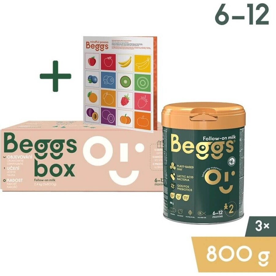 Beggs 2 milk tracker, Beggs box+ pexeso 3×800 g, milk tracker