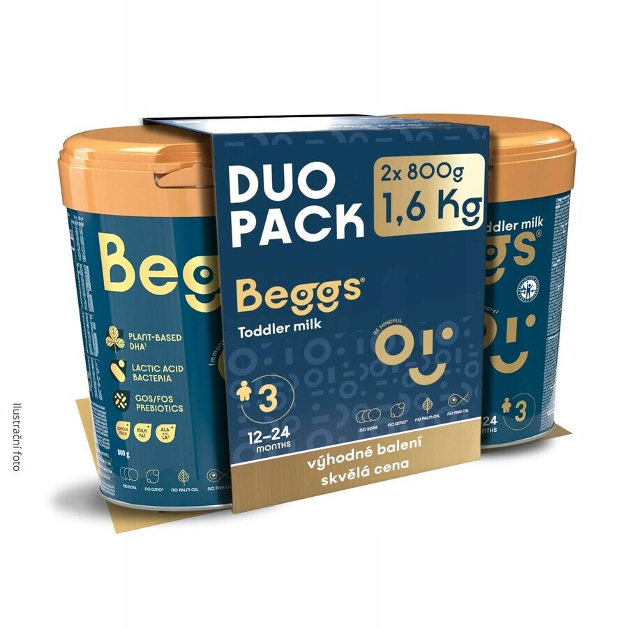 Beggs 2 milk tracker, Beggs box+ pexeso 3×800 g, milk tracker