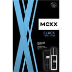 MEXX BLACK MAN desodorante 75ML + gel de ducha 50ML 1×1pc, set cosmético para hombre