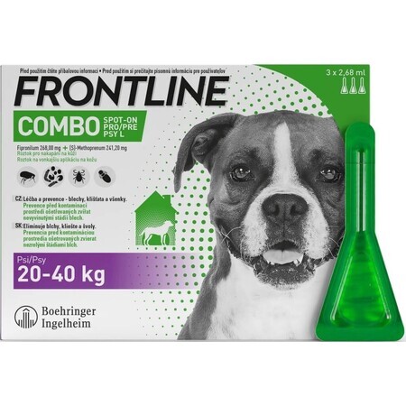 FRONTLINE COMBO spot-on spot-on para PERRO L 3 x 2,68 ml 3x2,68 ml 3x2,68 ml, solución para perros