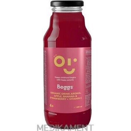 Beggs Organic Beggs Aronia, pomme, banane et fraise 1×300 ml, boisson aux fruits