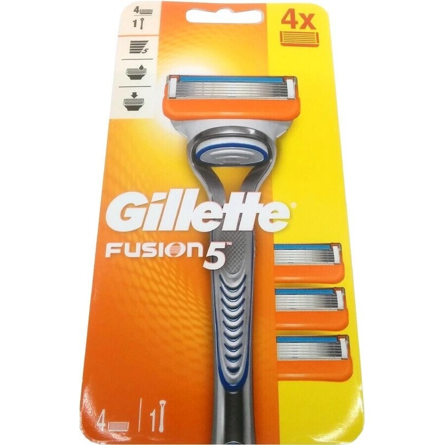 GILLETTE FUSION SHAVER FUSION SHAVER + 4 NH 1×1 pc, scheerapparaat