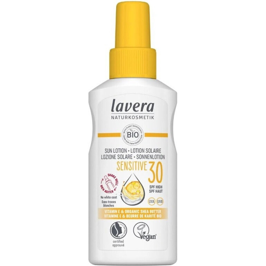 lavera Loțiune de protecție solară Sensitiv SPF 30 1×100 ml, loțiune de protecție solară