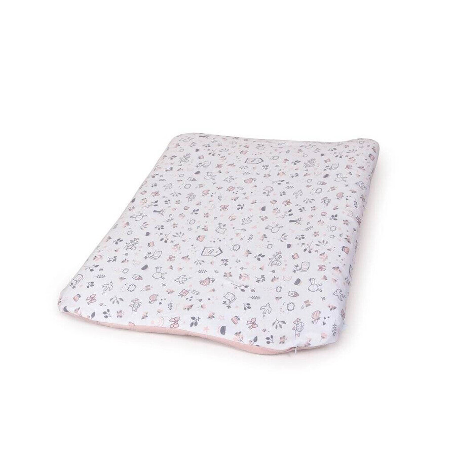 CEBA Housse souple pour matelas à langer 2 pcs Candy Pink, Bird World + Light Grey, Bird World 1×2 pcs, avec motifs