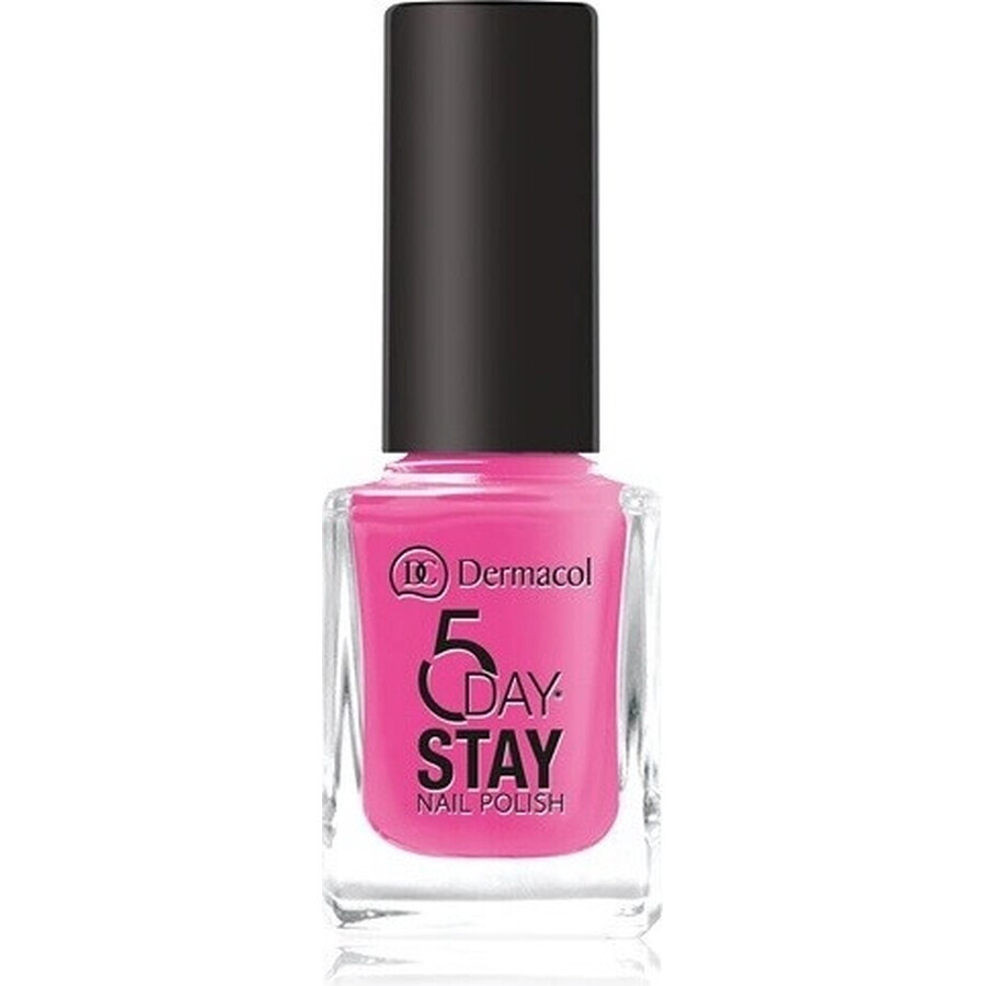 Dermacol Esmalte de uñas de larga duración 5 Días de Permanencia nº 35 Rosa paseo 1×11 ml, esmalte de uñas