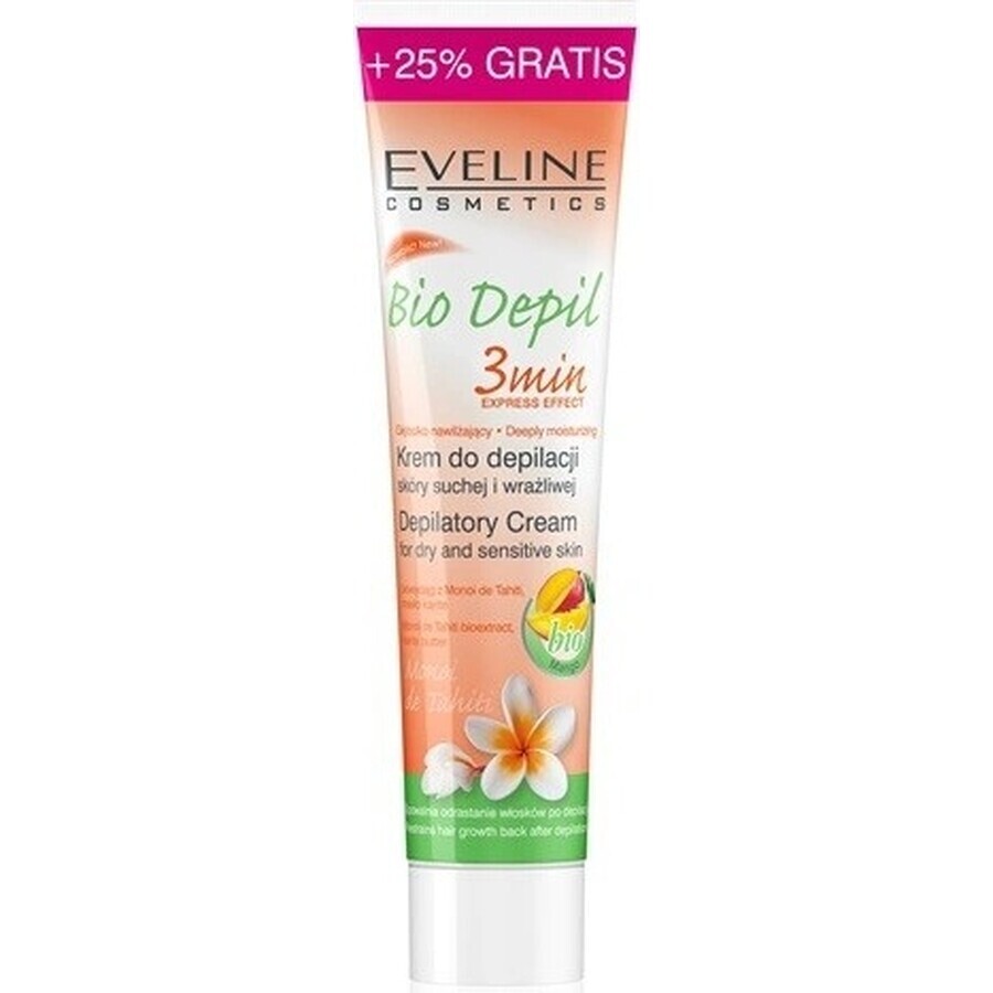 EVELINE BioDepil crème dépilatoire 3min à la mangue 1×125 ml, crème