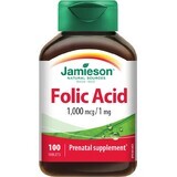 JAMIESON FOLIC ACID 1000 µg 1×100 tbl, acide folique