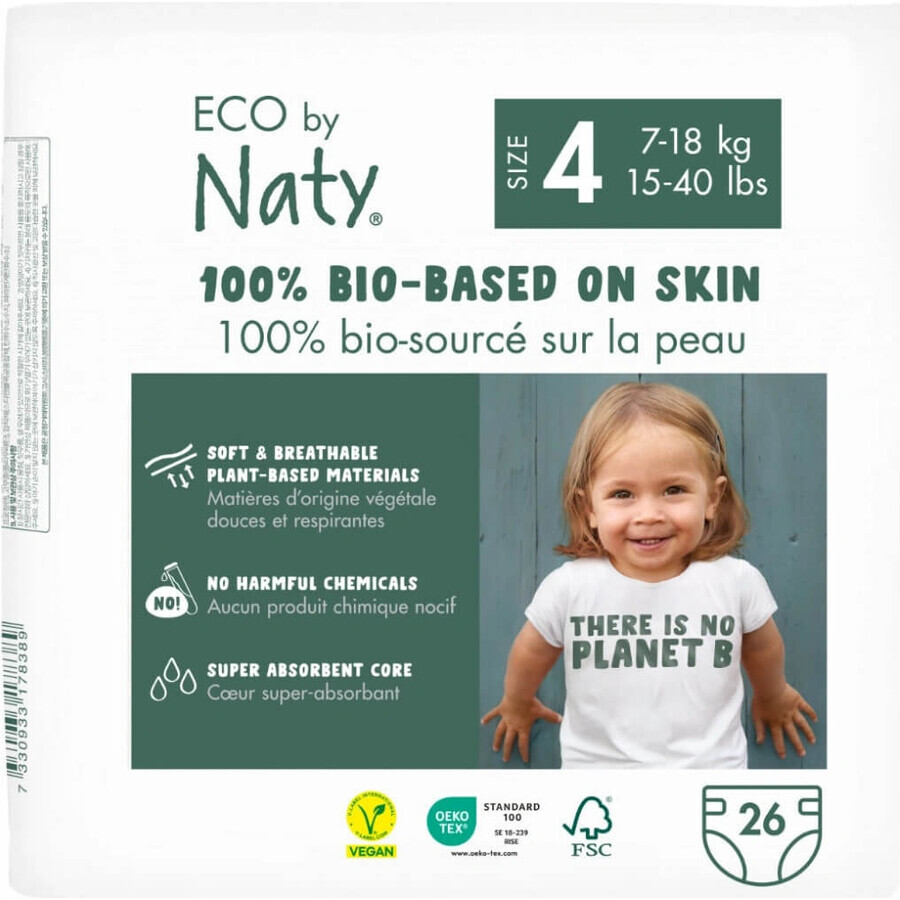 Eco by Naty Couches Maxi 7 - 18 kg 1×26 pcs, couches