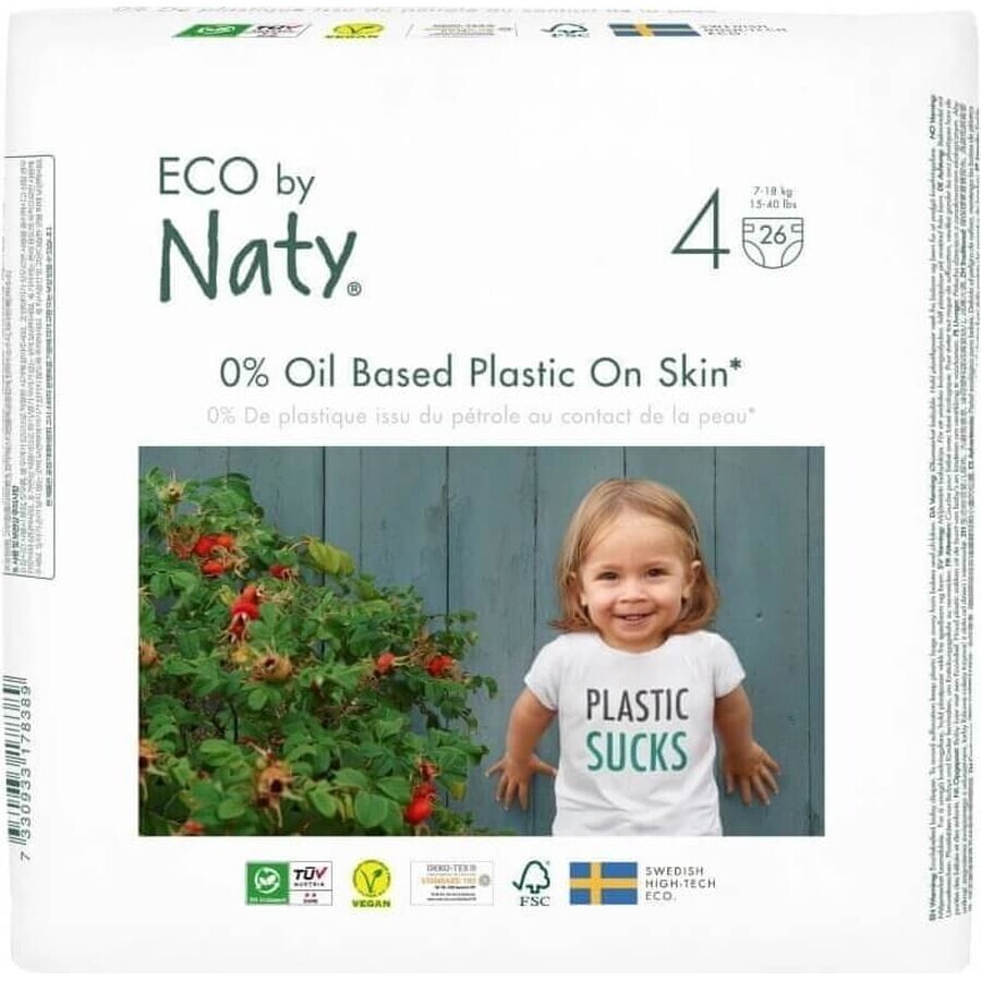 Eco by Naty Couches Maxi 7 - 18 kg 1×26 pcs, couches