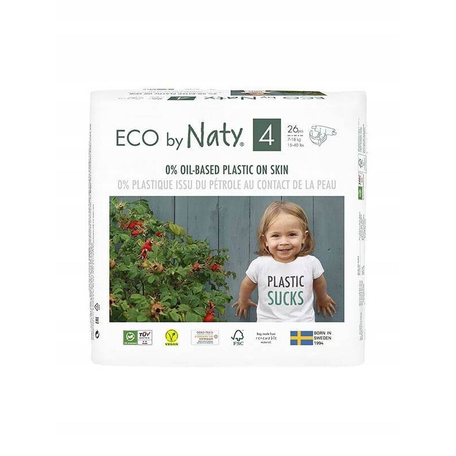 Eco by Naty Couches Maxi 7 - 18 kg 1×26 pcs, couches