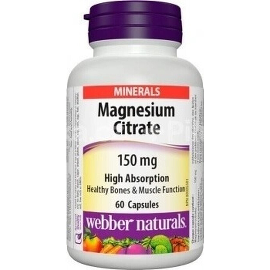 WEBBER NATURALS Magnesium 150 mg 1×60 tbl, food supplement