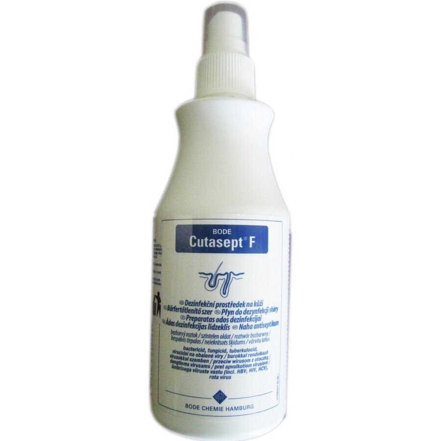 Hartmann BODE Cutasept F Spray 1×250 ml, alcohol incoloro desinfectante cutáneo