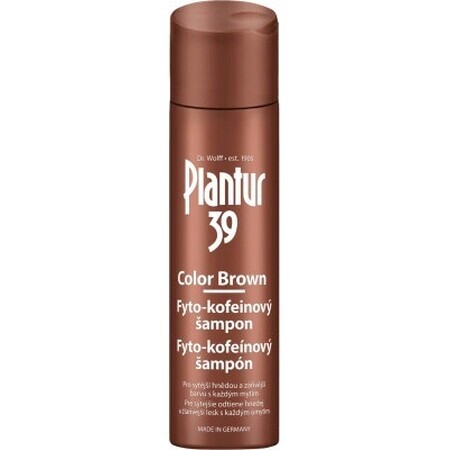 Shampooing Plantur 39 Colour Brown Phyto-caféine 1×250 ml, shampooing avec caféine