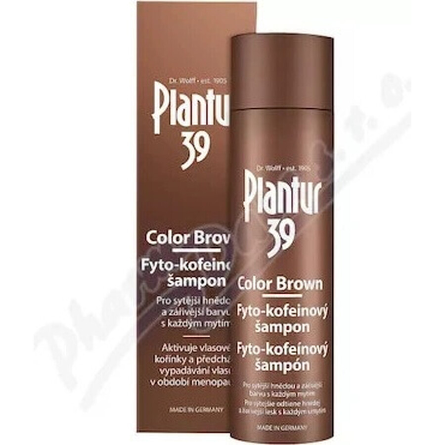 Shampooing Plantur 39 Colour Brown Phyto-caféine 1×250 ml, shampooing avec caféine