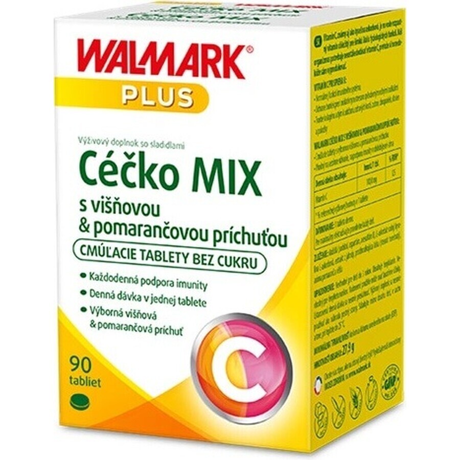 WALMARK Céčko MIX 1×90 tbl, vitamine C, (oranges + cerises)