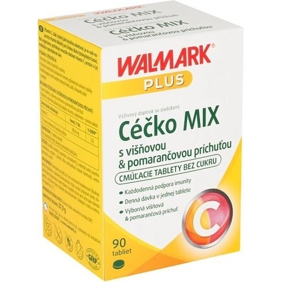 WALMARK Céčko MIX 1×90 tbl, vitamine C, (oranges + cerises)