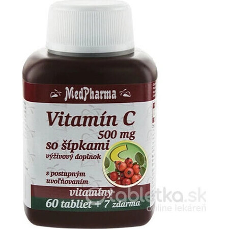 MedPharma VITAMINA C 500MG cu săgeți 1×37 tbl, eliberare treptată