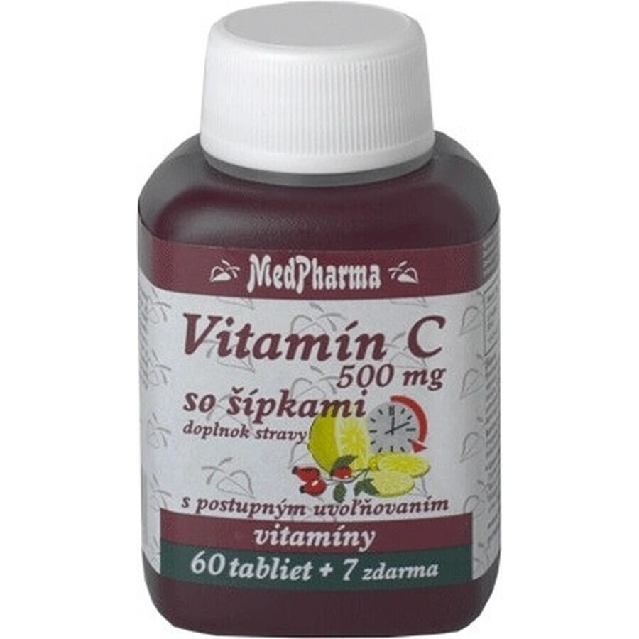 MedPharma VITAMINA C 500MG cu săgeți 1×37 tbl, eliberare treptată