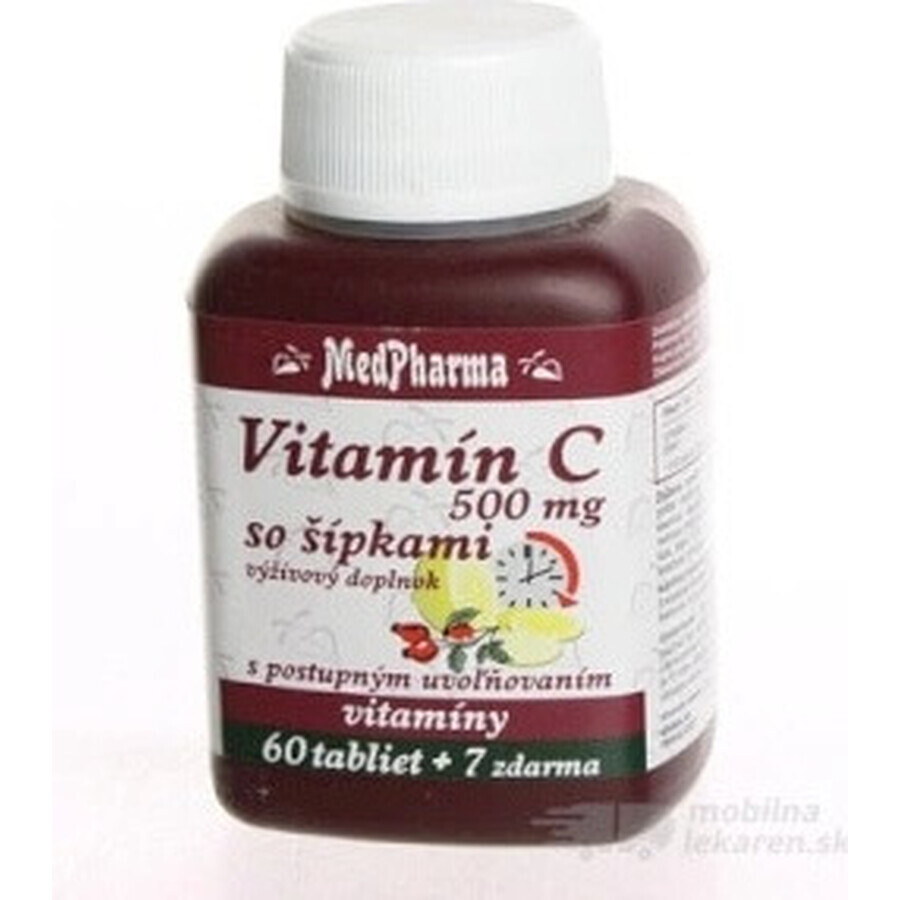 MedPharma VITAMINA C 500MG cu săgeți 1×37 tbl, eliberare treptată