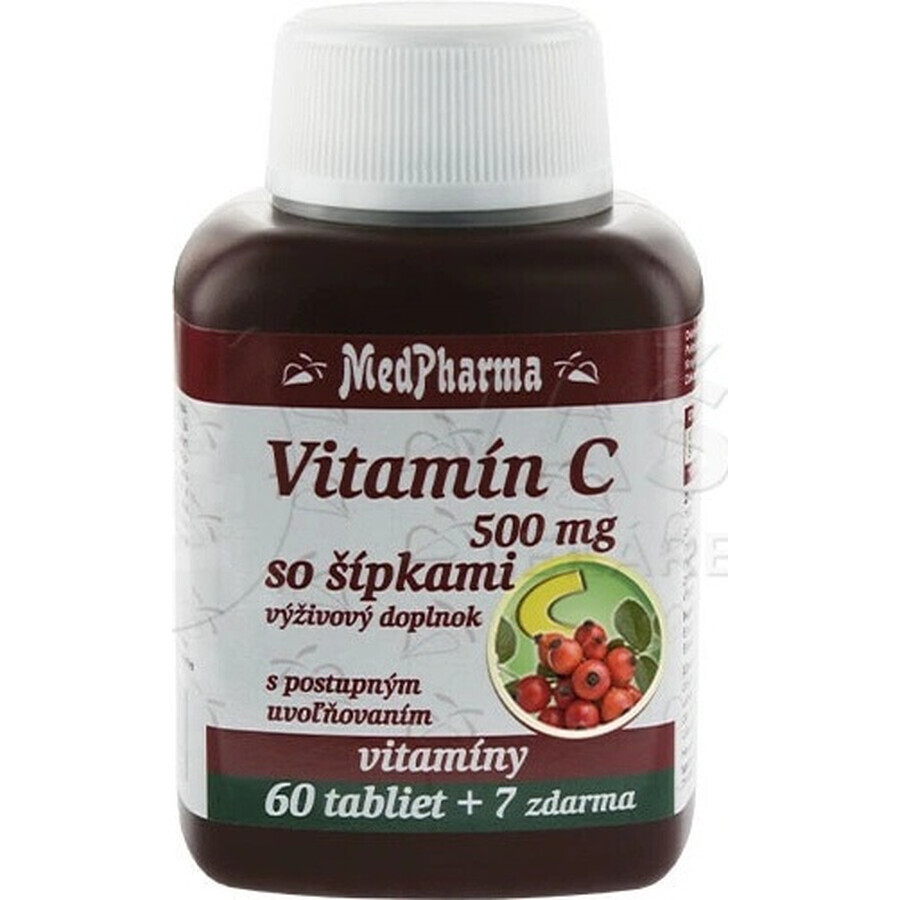 MedPharma VITAMINA C 500MG cu săgeți 1×37 tbl, eliberare treptată