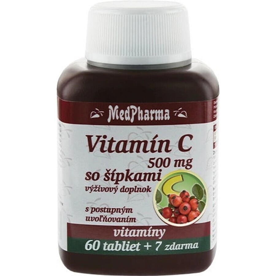 MedPharma VITAMINA C 500MG cu săgeți 1×37 tbl, eliberare treptată