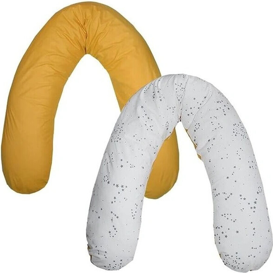 EKO Coussin d'allaitement Jaune moutarde 1×1 pc, 100% coton