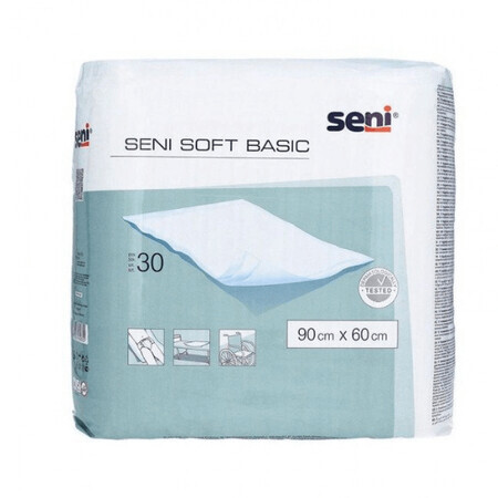 Hygiène Aleze Soft Basic, 90x60 cm, 30 pièces, seins