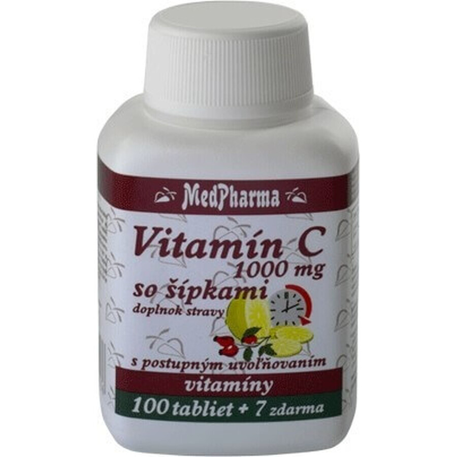 MedPharma VITAMIN C 1000 mg with rose hips 1×37 tbl, gradual release