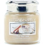 Village Candle Bougie parfumée en bouteille - Chai Tea Latte - Thé au lait à la cannelle, grand 1×1 pc