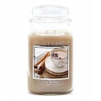 Village Candle Bougie parfumée en bouteille - Chai Tea Latte - Thé au lait à la cannelle, grand 1×1 pc