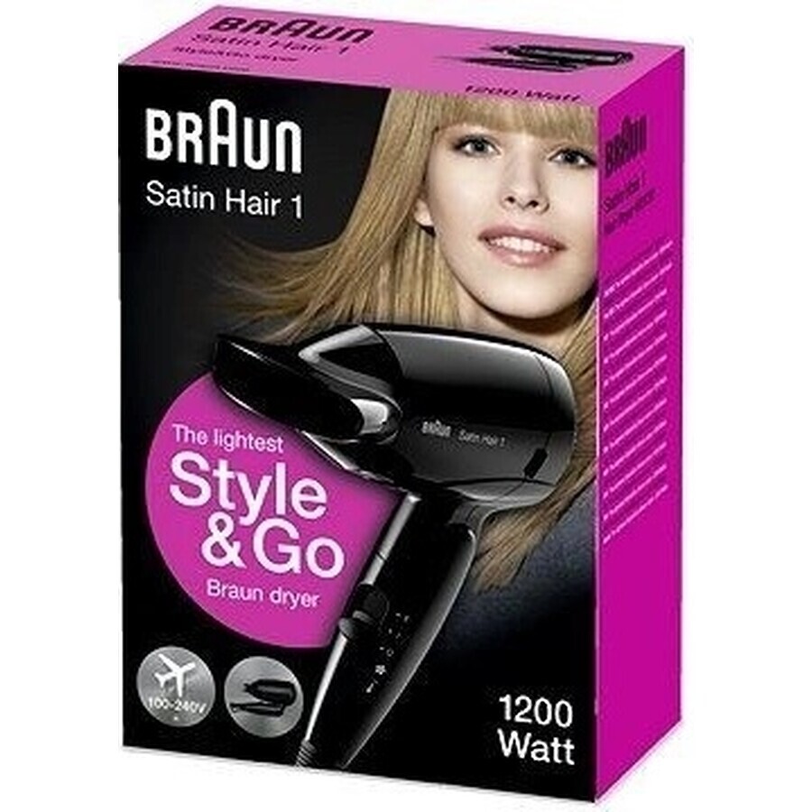 Braun Satin Hair 1 Hd 130 To Go 1pc 1×1 1pc hair dryer