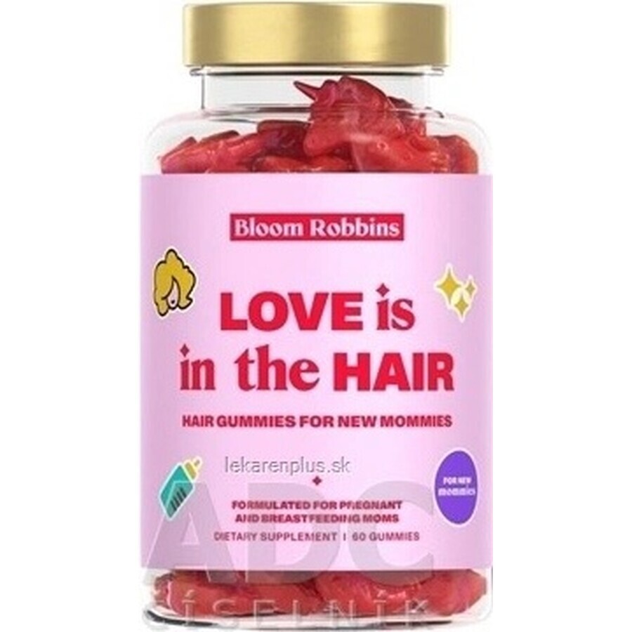 LOVE is in the HAIR - gomme capillaire pour les nouvelles mamans 1×60 pcs, supplément nutritionnel pour les mamans