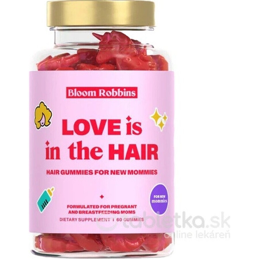 LOVE is in the HAIR - gomme capillaire pour les nouvelles mamans 1×60 pcs, supplément nutritionnel pour les mamans