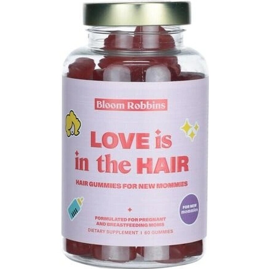 LOVE is in the HAIR - gomme capillaire pour les nouvelles mamans 1×60 pcs, supplément nutritionnel pour les mamans