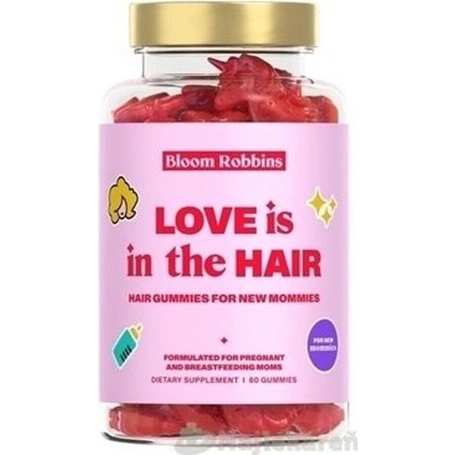 LOVE is in the HAIR - gomme capillaire pour les nouvelles mamans 1×60 pcs, supplément nutritionnel pour les mamans