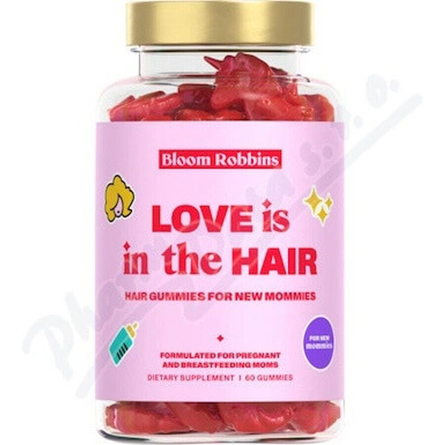 LOVE is in the HAIR - gomme capillaire pour les nouvelles mamans 1×60 pcs, supplément nutritionnel pour les mamans