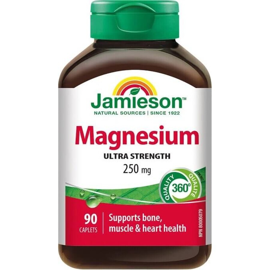 JAMIESON MAGNESIO 250 mg 1×90 tbl, magnesio