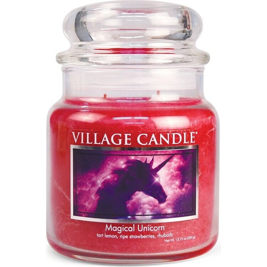 Village Candle Candela profumata in vetro - Magical Unicorn, media 1×1 pz, candela profumata