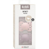 BIBS Infinity Chupetes Anatómicos de Silicona 2pcs - talla 2, Blossom / Dusky Lilac 1×2 pcs, chupetes de silicona