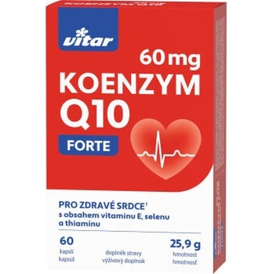 KOENZYM Q10 60 mg FORTE 1×60 cps, mit Vitamin E und Selen