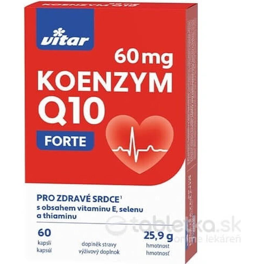 KOENZYM Q10 60 mg FORTE 1×60 cps, mit Vitamin E und Selen