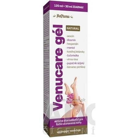 MedPharma VENUCARE GEL NATURAL 1×150 ml, gel 120 ml+30 ml gratuit