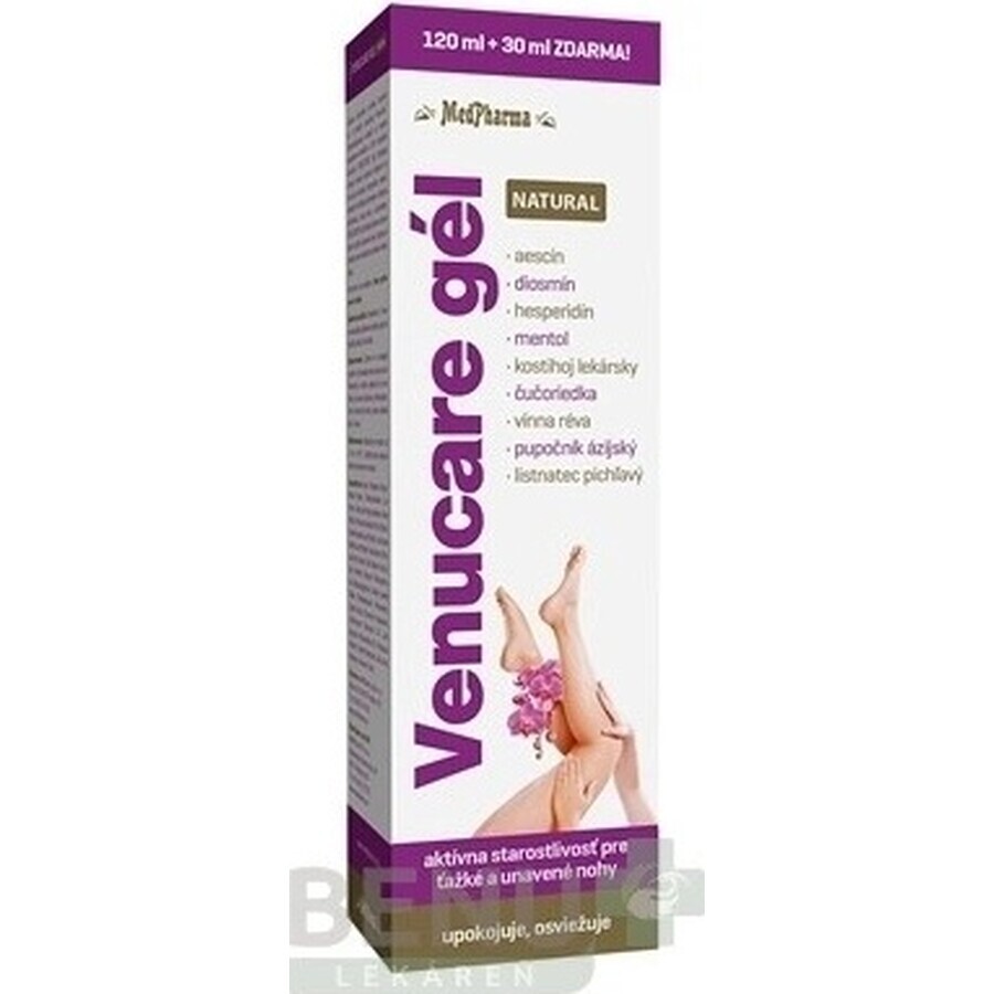 MedPharma VENUCARE GEL NATURAL 1×150 ml, gel 120 ml+30 ml gratuit