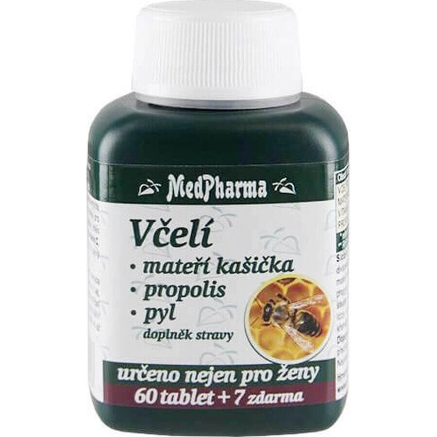 MedPharma VČELIA MAT. CUP + PROPOLIS + PEAL 1×67 tbl, VČELIA MAT. GELÉE ROYALE + PROPOLIS + POLLEN