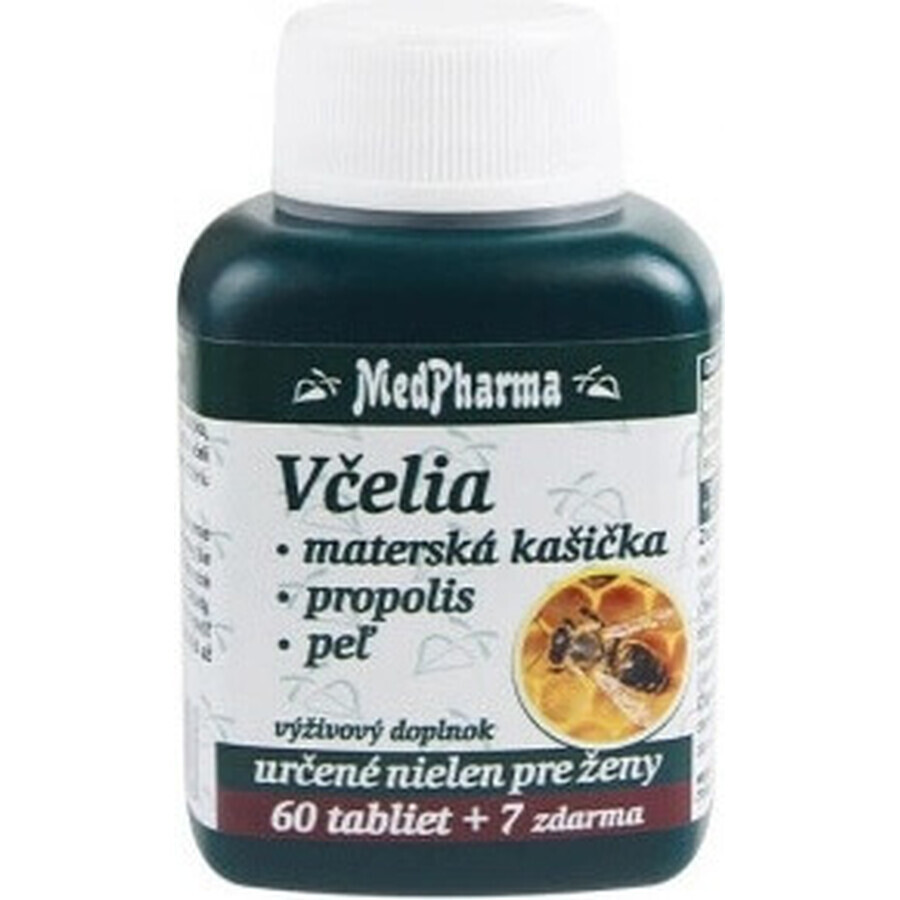 MedPharma VČELIA MAT. CUP + PROPOLIS + PEAL 1×67 tbl, VČELIA MAT. GELÉE ROYALE + PROPOLIS + POLLEN