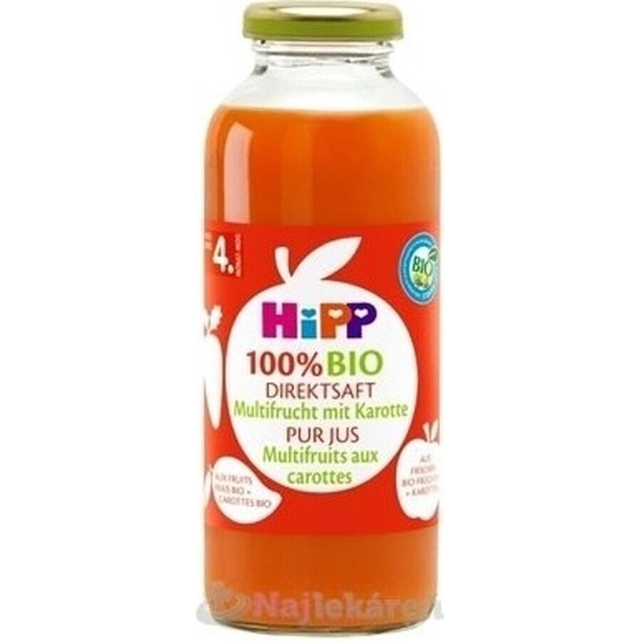 HiPP 100% Bio-Fruchtsaft mit Karotte 1×330 ml, Fruchtsaft