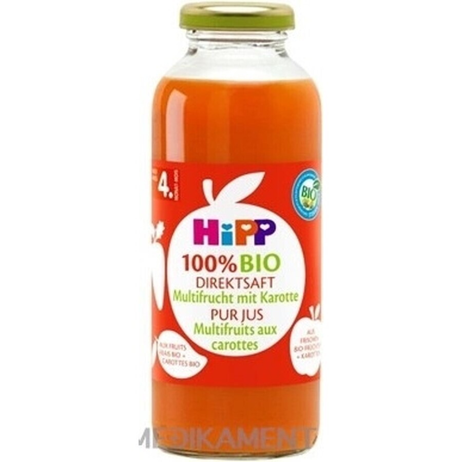 HiPP 100% Bio-Fruchtsaft mit Karotte 1×330 ml, Fruchtsaft