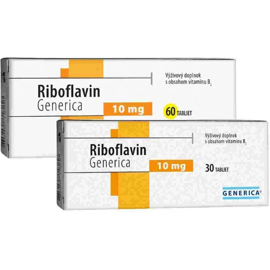 GENERICA Riboflavina 10 mg 1×30 tbl, integratore alimentare