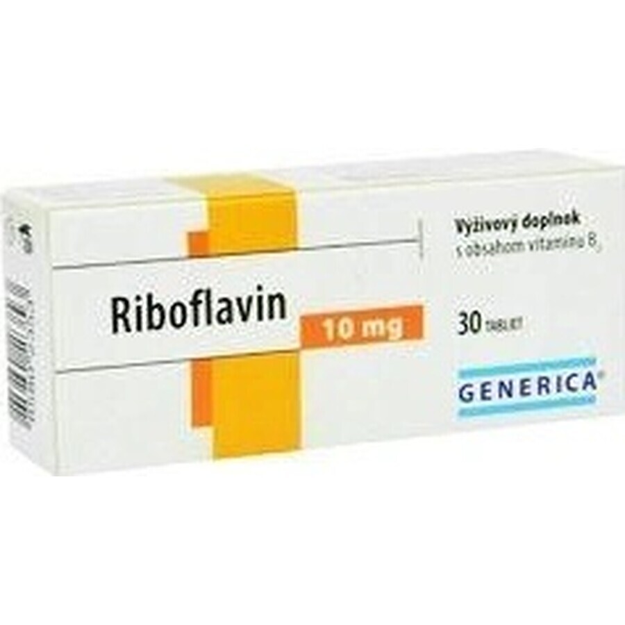 GENERICA Riboflavina 10 mg 1×30 tbl, integratore alimentare